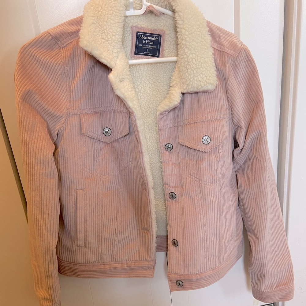 Pink corduroy sherpa jacket NWOT